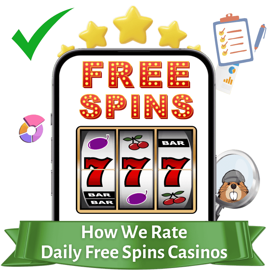 how we rate daily free spins casinos