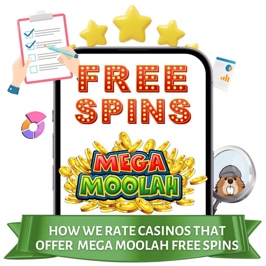 how we rate mega moolah casino sites with free spins