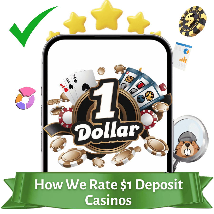 how we rate the best $1 deposit casino sites