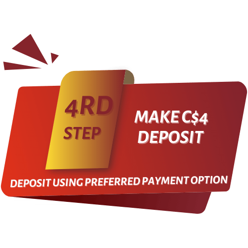 make $4 deposit